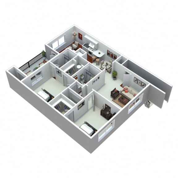 1 & 2 Bedroom Apartments in Raleigh Madison Hunters Glen